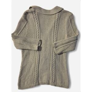 Heather B Women's Gray Knit Cardigan Sweater